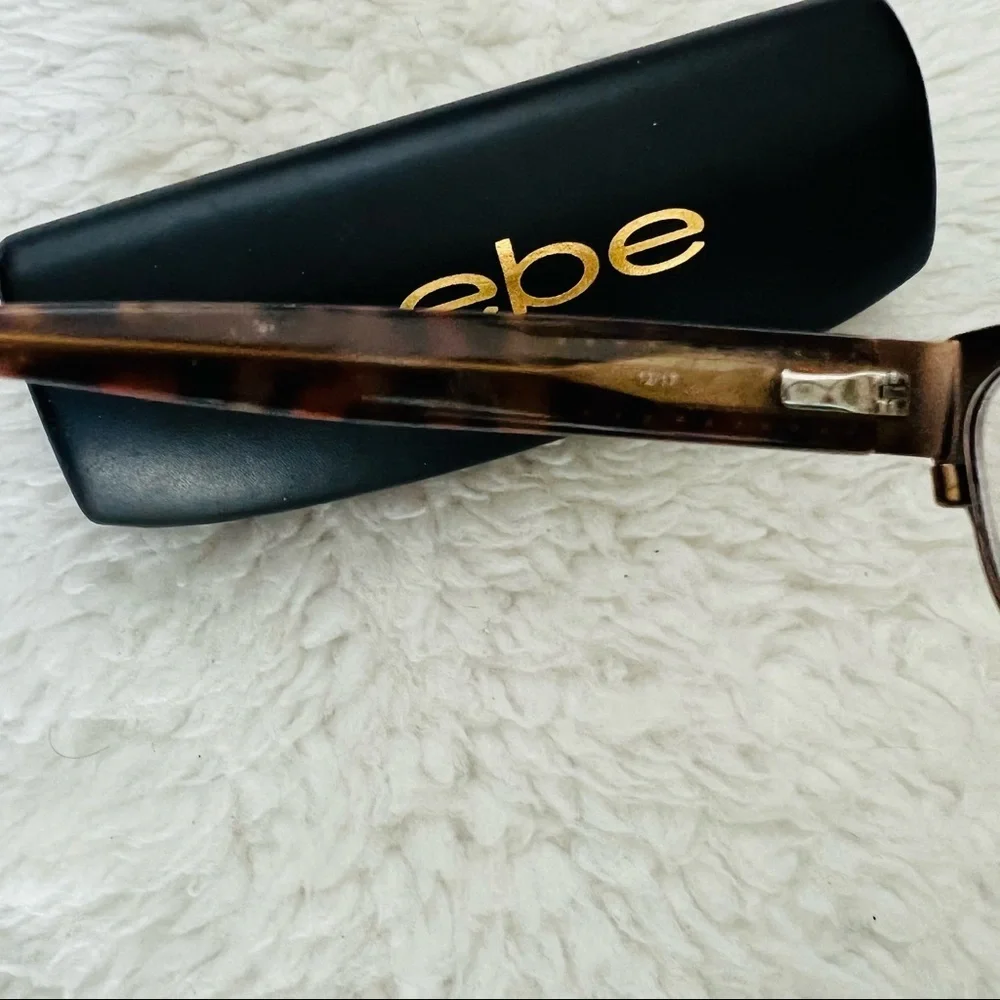 Bebe Brown Gunmetal/Plastic Full rim Eyeglass’s Frame